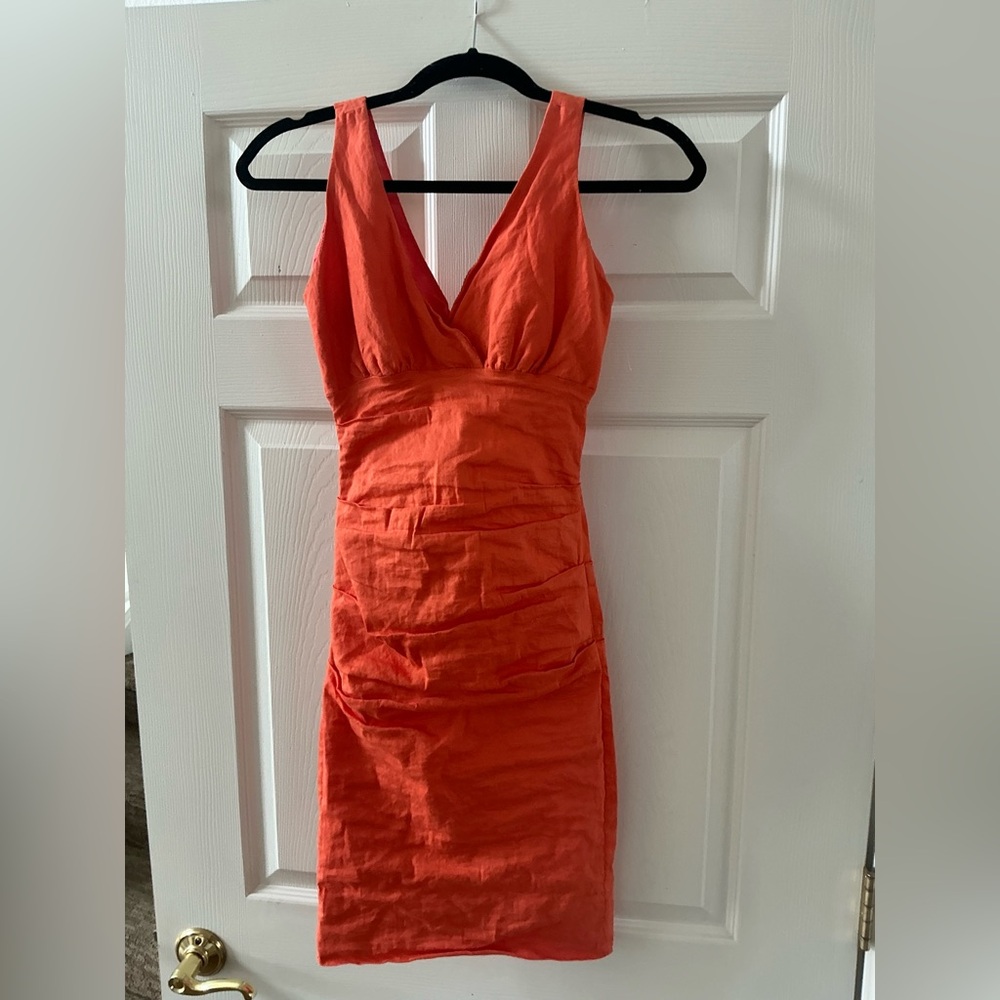 Nicole Miller Vibrant Orange Mini Dress